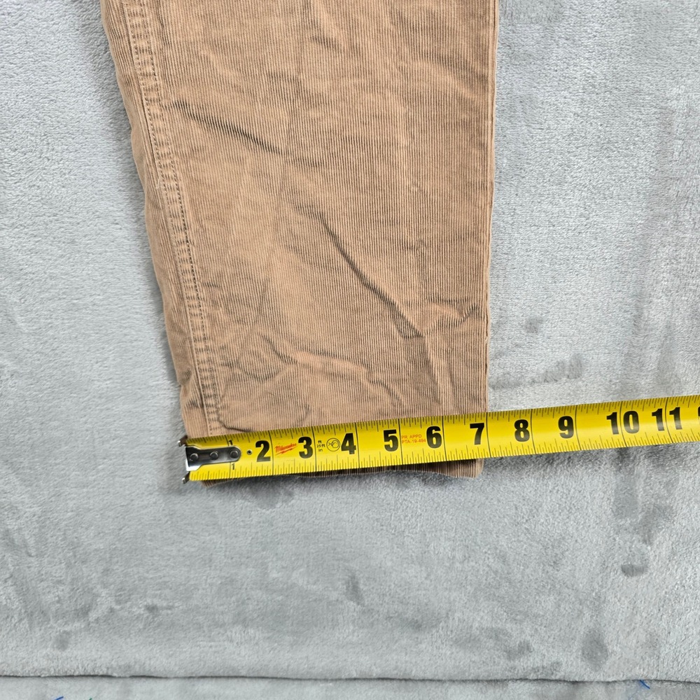 CRIQUET Mens Tan Corduroy Straight Leg Pants Size 32x29 Golf Casual Preppy - Picture 6 of 8